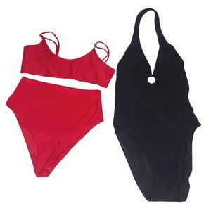 🏝 NWOT High Waist Bikini/One Piece Swimwear Bundle 🏝
